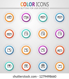 Simple set of box and crates related vector icons for your design