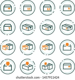 Simple set of box and crates related vector icons for your design