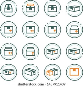 Simple set of box and crates related vector icons for your design