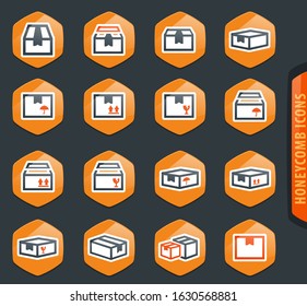 Simple set of box and crates related vector icons for your design
