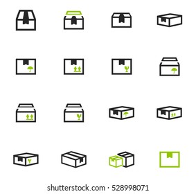 Simple set of box and crates related vector icons for your design