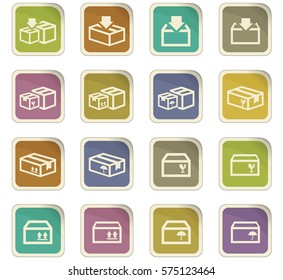 Simple set of box and crates related vector icons for your design