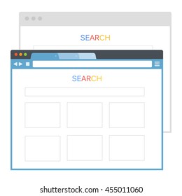 Simple set of browser window vector eps 10