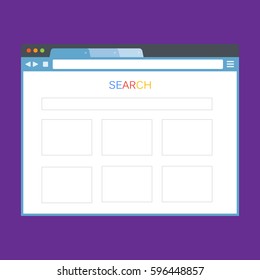 Simple set of browser window vector 