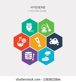 simple set of bubbles, cotton swab, bubble, body cream icons, contains such as icons chlorine, cosmetics, depilator and more. 64x64 pixel perfect. infographics vector