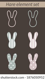 Simple set bunny element scrapbook