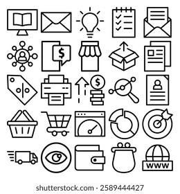Simple Set business icon template editable. Finance pack symbol vector sign isolated on white background illustration for graphic and web design
