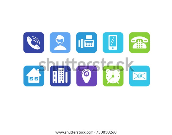 Simple Set Business Icons Corporate Building Stock Vector Royalty