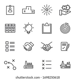 Simple set of business icons in trendy line style. Modern vector symbols, isolated on a white background. Linear pictogram pack. Line icons collection for web apps and mobile concept.
