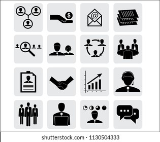 Simple Set of Business Management Related Vector Line Icons. Contains such Icons as Inspector, Personal Quality, Employee Management and more. Editable Stroke. 48x48 Pixel Perfect.