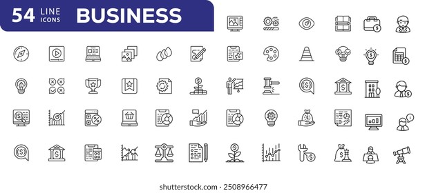 Conjunto simples de ícones de linha de vetor relacionados ao Business Management. Contém ícones como Inspetor, Qualidade pessoal, Gerenciamento de funcionários e muito mais. Traço editável. 48x48 pixels perfeito.