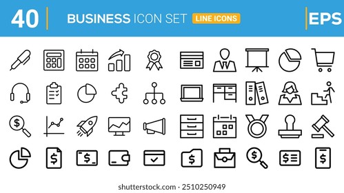 Conjunto simples de ícones de linha de vetor relacionados ao Business Management. Contém ícones como Inspetor, Qualidade pessoal, Gerenciamento de funcionários e muito mais. Traço editável. 48x48 pixels perfeito.