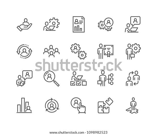 Simple Set of\
Business Management Related Vector Line Icons. \
Contains such\
Icons as Inspector, Personal Quality, Employee Management and more.\
Editable Stroke. 48x48 Pixel\
Perfect.