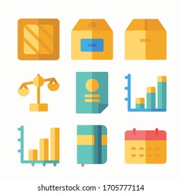 Simple Set Business and Management Vector Color Icons. Color with Editable stroke