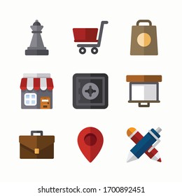 Simple Set Business and Office Vector Color Icons