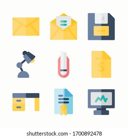 Simple Set Business and Office Vector Color Icons