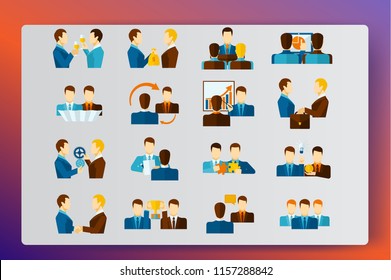 Simple Set of Business People Related Vector Line Icons. Contains such Icons as One-on-One Meeting, Workplace, Business Communication, Team Structure and more. Editable Stroke. 48x48 Pixel Perfect.