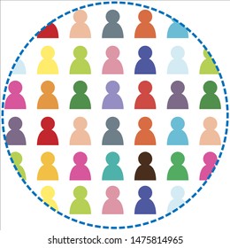 Simple Set of Business People Vector Glyph solid Icons with round. Contains such as group of people, illustration eps 10