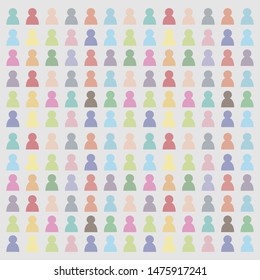 Simple Set of Business People Vector Glyph solid Icons with round. Contains such as group of people, background, illustration eps 10