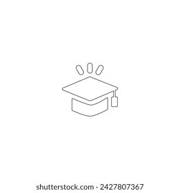 Simple Set of Business Presentation Related Vector Line Icons. 
 Education set of web icons in line style.  Vector illustration. Education line icons. Graduation cap, Instructions and Presentation.