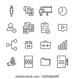 Simple set of business related outline icons. Elements for mobile concept and web apps. Thin line vector icons for website design and development, app development. Premium pack.