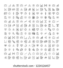 Simple set of business related outline icons. Elements for mobile concept and web apps. Thin line vector icons for website design and development, app development. Premium pack.