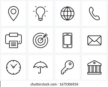Simple Set of Business Related Vector Line Icons