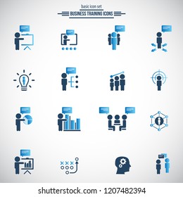 Simple Set of Business Training, Presentation Related Vector Icons. Contains such Icons as Presenter, Teacher, Audience and more. 