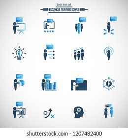 Simple Set of Business Training, Presentation Related Vector Icons. Contains such Icons as Presenter, Teacher, Audience and more. 