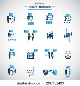 Simple Set of Business Training, Presentation Related Vector Icons. Contains such Icons as Presenter, Teacher, Audience and more. 