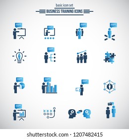 Simple Set of Business Training, Presentation Related Vector Icons. Contains such Icons as Presenter, Teacher, Audience and more. 