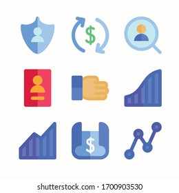 Simple Set Business Vector Color Icons. Color with Editable stroke