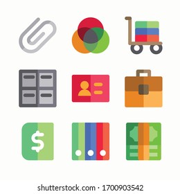 Simple Set Business Vector Color Icons. Color with Editable stroke