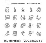 Simple Set of Business Woman Related Vector Line Icons. 
Contains such Icons as Handshake, Meeting, Female Leader and more. Editable Stroke. 48x48 Pixel Perfect.