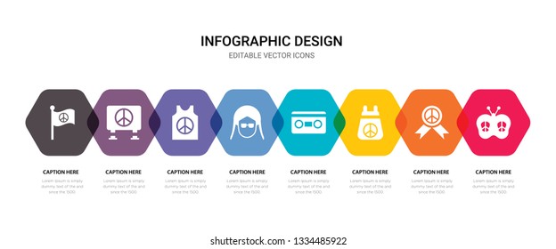 simple set of butterfly, medal, backpack, cassette icons, contains such as icons hippie, sleeveless, pacifism, peace and more. 64x64 pixel perfect. editable vector set