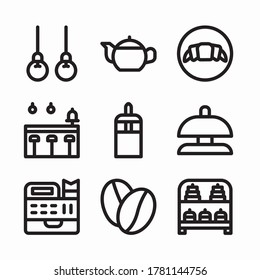 Simple Set Cafe Vector line Icons
