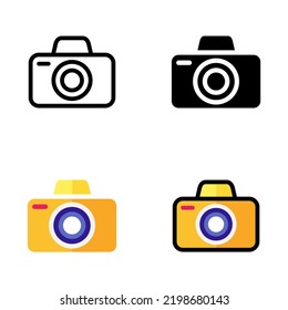 Simple set of camera icons, for web design and more