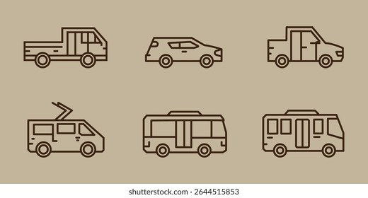 simple Set of Car Related Vector Line Icons. Contains such Icons as tech review, stats comparing, dealership and more.