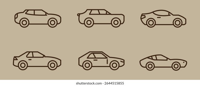simple Set of Car Related Vector Line Icons. Contains such Icons as tech review, stats comparing, dealership and more.
