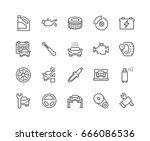 Simple Set of Car Service Related Vector Line Icons. 
Contains such Icons as Oil, Filter, Steering Wheel, Check List and more.
Editable Stroke. 48x48 Pixel Perfect.