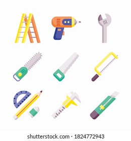 Simple Set Carpentry Vector Color Icons