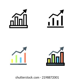 Simple set of chart icons, for web design and more