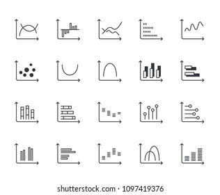 Simple Set of Charts to use in web and mobile app. 48x48 Pixel Perfect. Editable Stroke. 