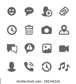 Simple set of chat related vector icons for your design