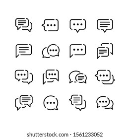 Simple Set of Chat Vector Line Icons. 48x48 Pixel Perfect. 