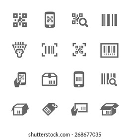 Simple Set of Check code Related Vector Icons for Your Design.