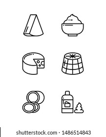 Simple Set of cheese Related Vector Line Icons