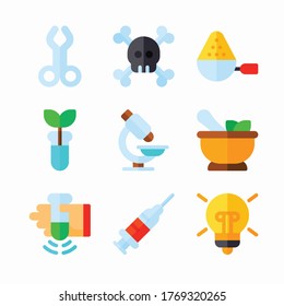 Simple Set Chemistry Vector Color Icons