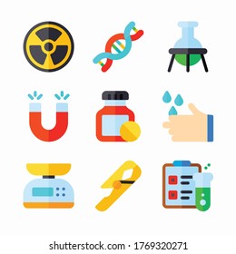 Simple Set Chemistry Vector Color Icons