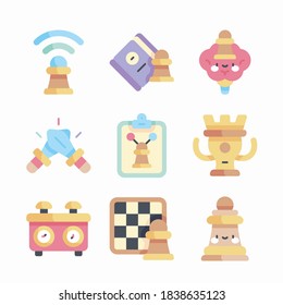 Simple Set Chess Vector Color Icons